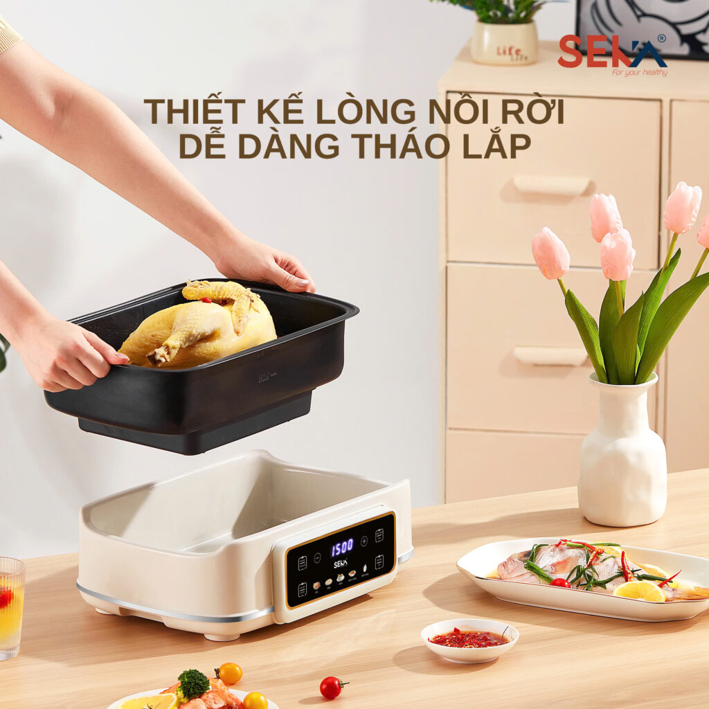 LÒNG NỒI CHỐNG DÍNH TEFLON CÓ THỂ THÁO RỜI